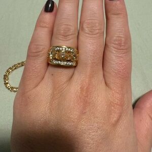 Vintage Gold Plated Vermeil Spessartite Ring